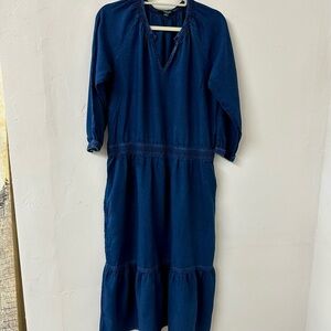 Ralph Lauren Deep Navy Tiered Maxi Dress